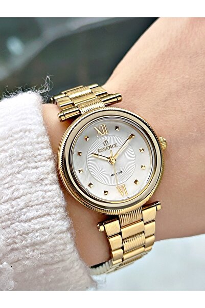 Essence Special Design Steel Cord Gold Color Women Wrist Watch Es6969Mr