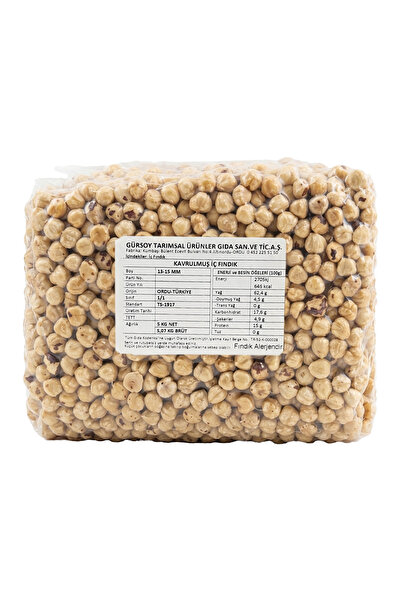 Gürsoy Kavrulmuş İç Fındık 5 kg (13-15 mm Kalibre) - 1. Kalite Bütün Fındık -...