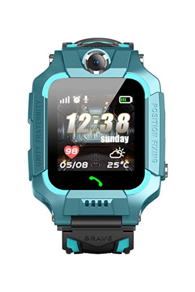 OEM Παιδικό Smartwatch με λουράκι από καουτσούκ/πλαστικό Τυρκουάζ Q11