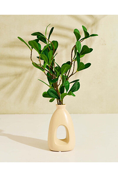 REDTAG Artificial Leaves In Ceramic Vase