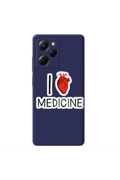 Other Xiaomi Poco X5 Pro I Love Medicin Dark blue Colored Silicone TPU Θήκη