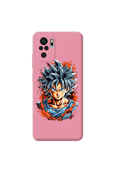 Other Xiaomi Redmi Note 10S Anime Goku Pink Colored Silicone TPU Θήκη