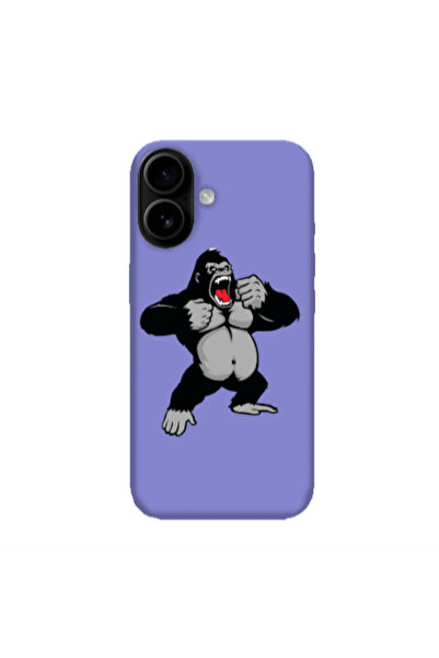 Other Apple Iphone 16 plus Angry Gorilla2 Purple Colored Silicone TPU Θήκη