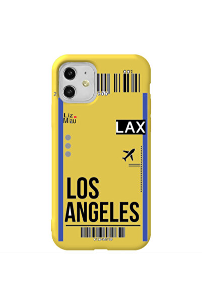 Other Apple iPhone 11 Los angeles Yellow Colored Silicone TPU Θήκη
