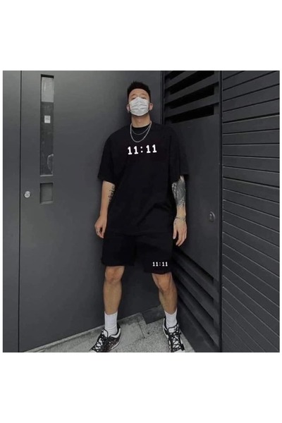 ZEMLİYA Sara Unisex Oversize Shorts Set Short Sleeve T-Shirt Comfortable Fit ...