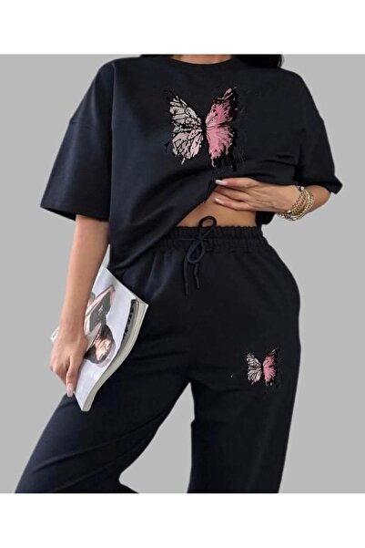 ZEMLİYA Sara Unisex Oversize Shorts Set Short Sleeve T-Shirt Comfortable Fit ...