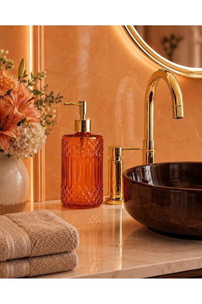 R-EYLA R'Eyla Bathroom Ciel Cam Liquid Soap Dispenser 350 ml Decorative Bathr...