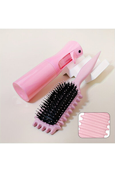 Choice 2pcs Pink Set 1/2pcs Hair Beauty Set Detangling Candy Brush with Conti...