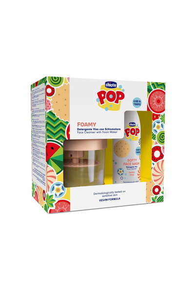 Chicco Set POP gel de curățare față cu aromă de prăjitură de vanilie și dispo...