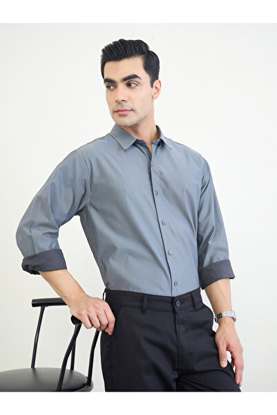 Styli Men Regular Fit Solid Long Sleeve Shirt