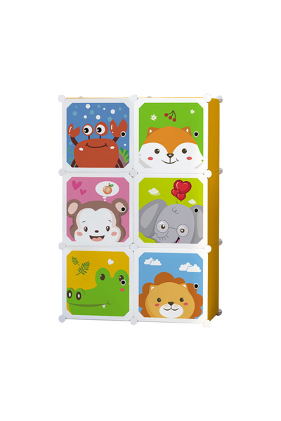 AT Performance Dulap modular pentru copii, Animalute, AT PERFORMANCE®, 6 raft...