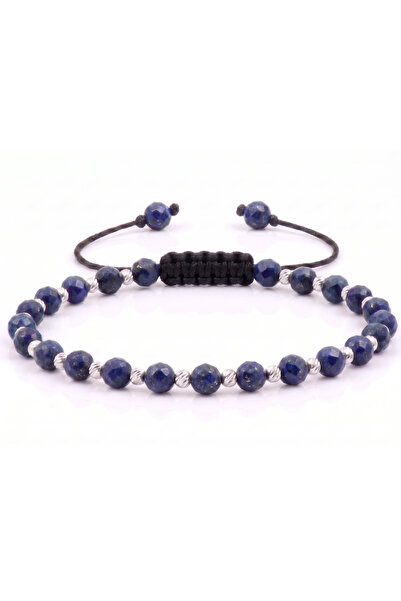MANAVA Bratara cu bile de Argint 925 si Lapis-Lazuli