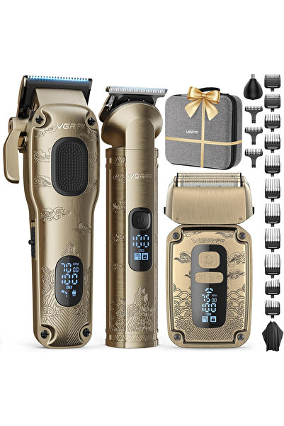 VGRPRO Set masina de tuns profesionala 3 in 1 masina de tuns, trimmer si apar...