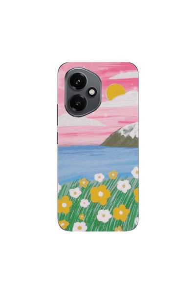 Other Honor Magic 400 Sun and Flowers Transparent Silicone TPU Θήκη
