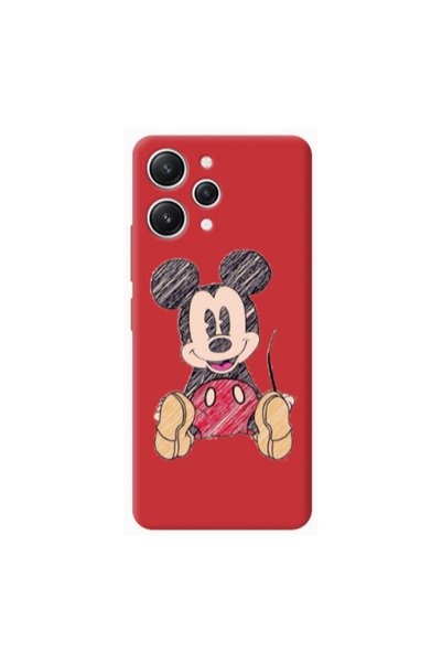Other Xiaomi Redmi 12 Mickey mouse 2 Red Colored Silicone TPU Θήκη
