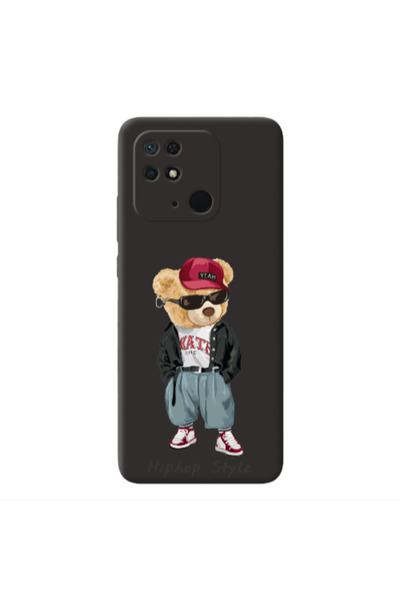 Other Xiaomi Redmi 10C Hip hop style Black Colored Silicone TPU Θήκη