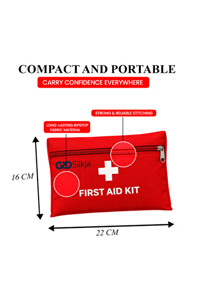 Silkja First Aid Kit 110 Pieces – Emergency Medical Supplies & Survival Kit for Home, Car, Office, Travel, School & Outdoor Activities