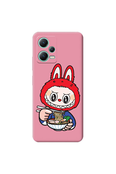 Other Xiaomi Redmi Note 12 Pro 5G Labubu 1 Pink Colored Silicone TPU Θήκη