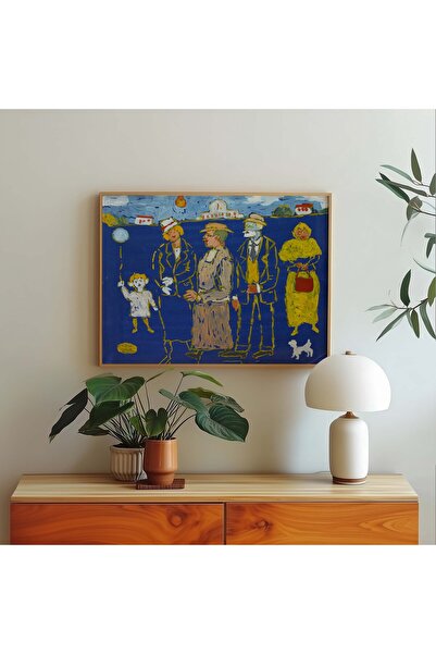 Pegziz Fikret Mualla Tablou Strada Albastră |   Decor de perete înrămat cu pe...
