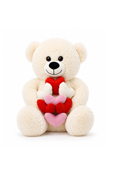 Pufu Toys 45 cm Multi-Hearted Teddy Bear Plush Toy