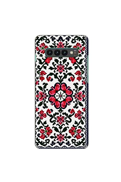 OEM Калъф, съвместим със Samsung Galaxy S10 Plus, силиконов гел TPU, с десен ...