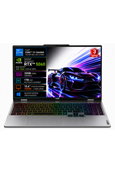 LENOVO Loq 15IRX10 83JE01CXTR-03 I7-13645HX 32GB 1TB SSD RTX5060 8gb Tgp 100W...