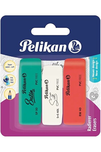 Pelikan Γόμες Σατέν/Μετάξι 3 τεμάχια (606233)