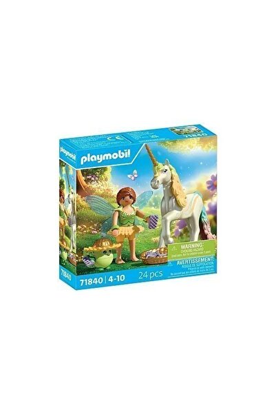Playmobil Μονόκερος με Πολύχρωμο Χαίτη και Νεράιδα (71840)