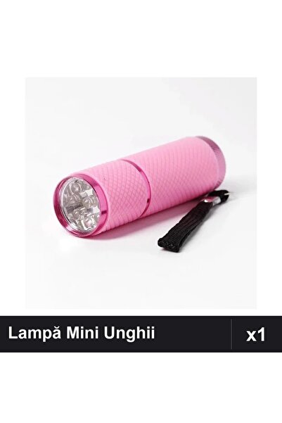 NAİLS Lampă LED Lanternă Mini 9 Becuri pentru Uscare Unghii Gel Manichiură - Roz