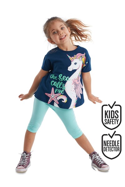 Denokids MS-064 Denizatı Unicorn Tunik Tayt Takım