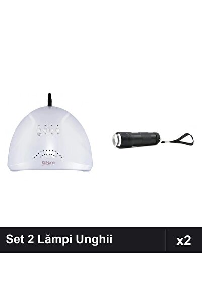 NAİLS Set 2 Lămpi UV/LED Unghii: 48W Profesională + Lanternă 12W Manichiură