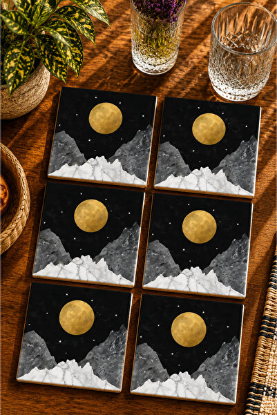 JHAAR Abstract Night Vision Modern Set of 6 Coasters - Uv Printing Mdf - 10X1...