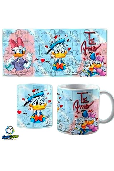 Ghostbastır Design Donald and Daisy Duck Mug Cup |   Single Piece K0210