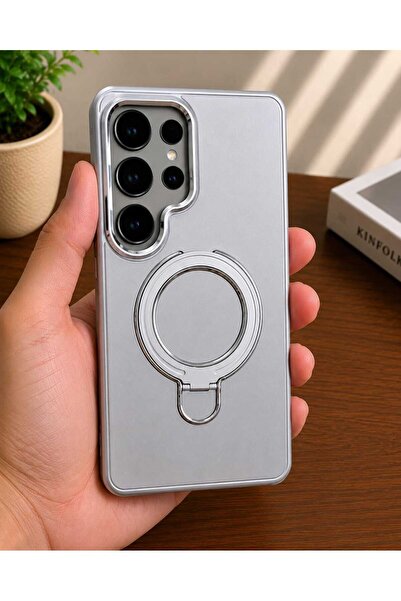 Case SAMSUNG S25 ULTRA Gri Standlı Kılıf