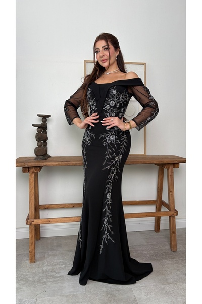 BRATO black evening dress