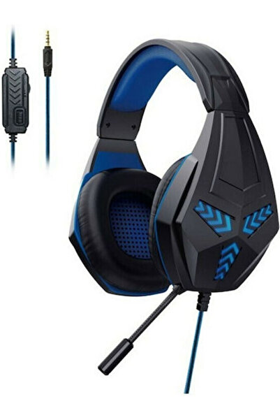 Komc Ακουστικά Gaming Υπεραυτικά με Σύνδεση 3.5mm Μπλε