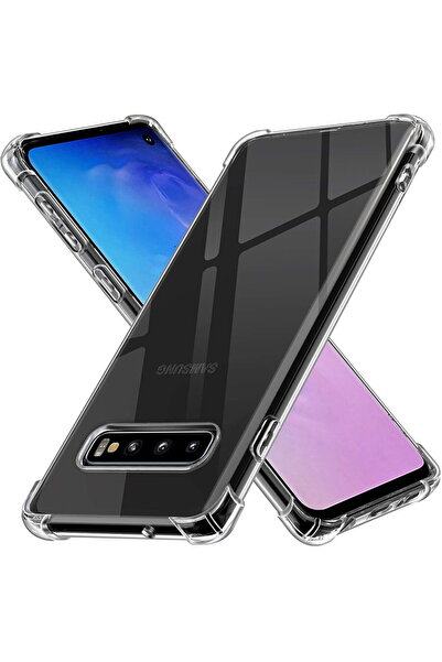 Techsuit Husă pentru Samsung Galaxy S10 - Silicon transparent antișoc - Trans...