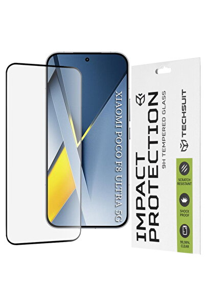 Techsuit Folie pentru Xiaomi Poco F8 Ultra - 111D Full Cover / Sticlă cu adez...