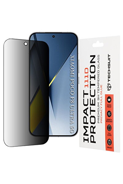 Techsuit Folie pentru Xiaomi Poco F8 Ultra - 111D Privacy Full Glue - Negru
