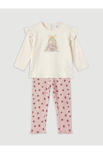 LC Waikiki Timeless Clothing & Timeless Choices Rabbit Printed Baby Girl Set