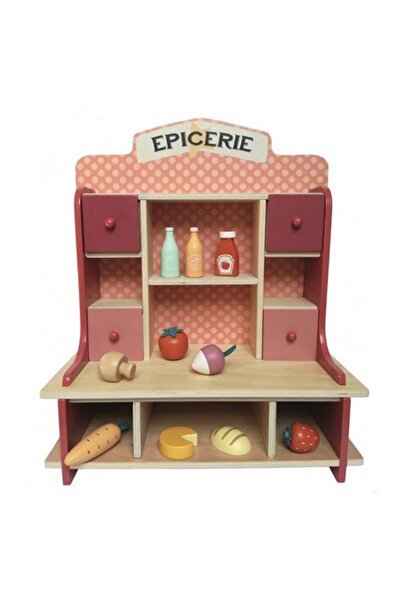 Egmont Toys Magazin de alimente mic din lemn, de jucărie