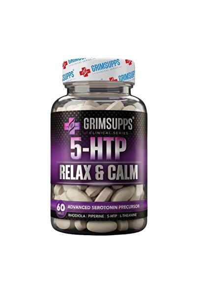 Grimsupps 5-HTP Relax & Calm L-Theanine Rhodiola ve Bitkisel Ekstraktlar 60 T...