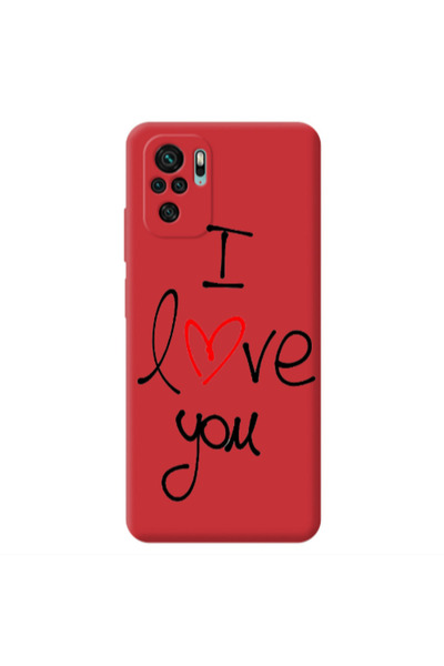 Other Xiaomi Redmi Note 10S i love you Red Colored Silicone TPU Θήκη