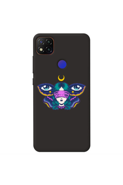 Other Xiaomi Redmi 9c Eye in my ear Black Colored Silicone TPU Θήκη