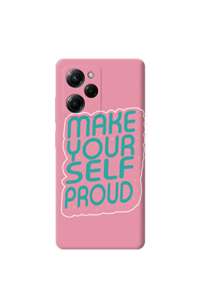 Other Xiaomi Poco X5 Pro Make Your Self Proud Pink Colored Silicone TPU Θήκη
