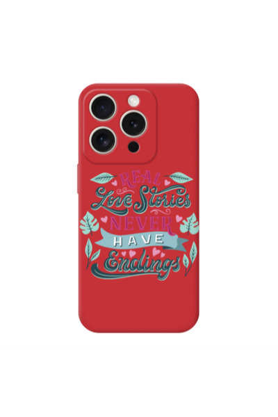 Other Apple iPhone 15 Pro Love Stories Red Colored Silicone TPU Θήκη