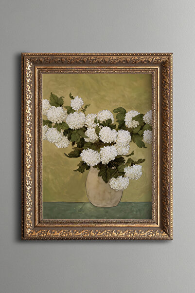 epiqart Flowers in a Vase - Vintage Patterned Painting - Thick Model