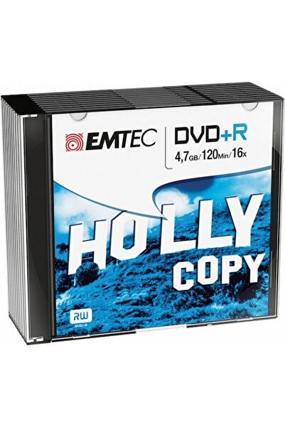 Emtec Εγγράψιμο DVD+R 16x 4.7GB 10 τεμάχια Κωδικός: ECOVPR471016SL