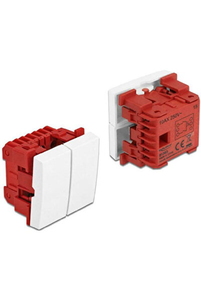DELOCK Easy 45 Εντοιχιζόμενος Διακόπτης Τοίχου Φωτισμού Αμφίδρομος χωρίς Πλαί...