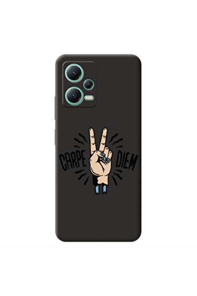 Other Xiaomi Redmi Note 12 Pro 5G Carpe Two Diem Black Colored Silicone TPU Θήκη